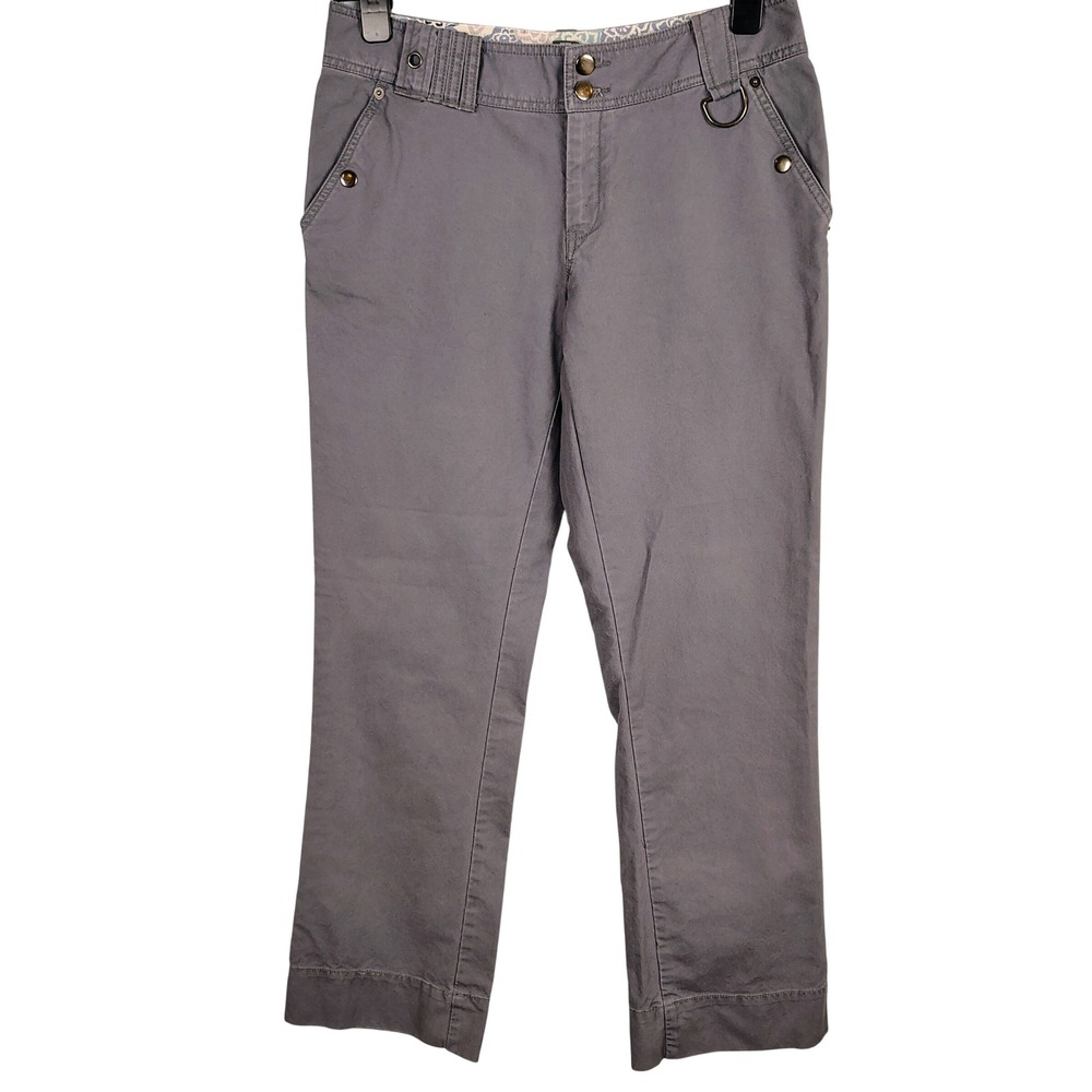 Madison Womens SZ 8 Utility Straight Leg Pants Grey Cotton Gorpcore Utility